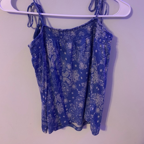 aeropostale blue tank top with tie strings - Picture 1 of 4